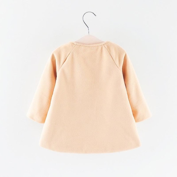 Småbarn Barn Baby Flickor Vinterkappa Jacka Poncho Cape Överrock Ytterkläder Beige 4-5 Years