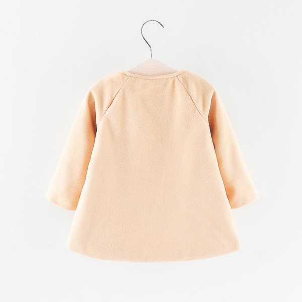 Småbørn Børn Baby Piger Vinterfrakke Jakke Poncho Kappe Overfrakke Overtøj Beige 2-3 Years
