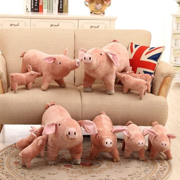 Mjuk leksak Pigg Pig Cartoon Accompany Sleeping Stuffed Animal Soft Toys 25CM