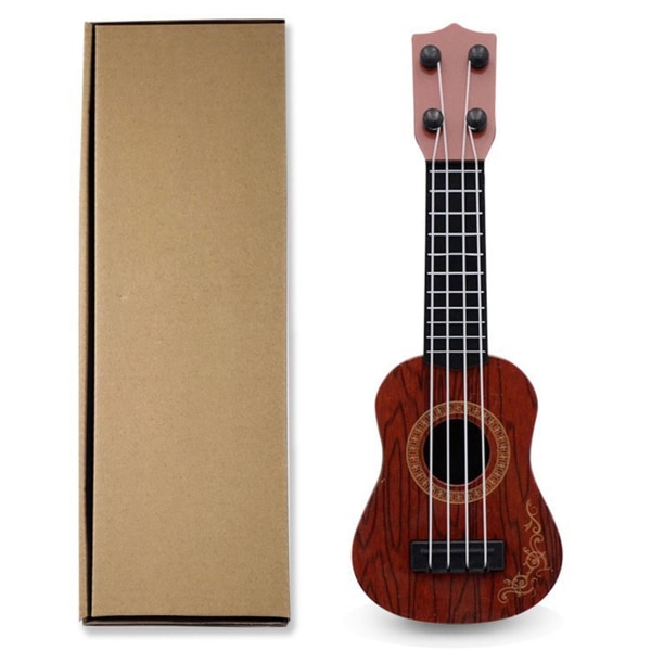Legetøjs Ukulele til Børn 4 Strenge Mini Guitar Klassisk Ukulele Musikinstrument Gaver til Børn Begynder Brun/gul/beige Brown