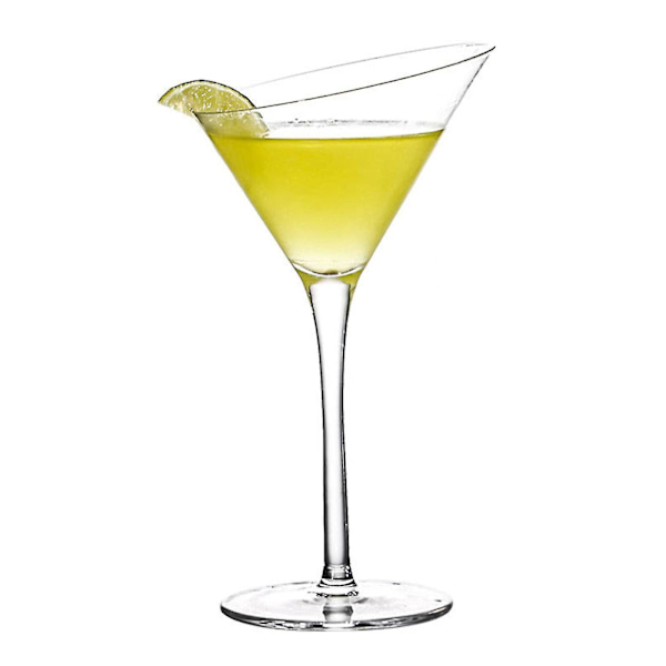 Spiraali Cocktail-lasi Pyörivä Martini Luova Pitkä Häntä Cocktail-pilli Viinilasi Baariin A Diagonal Martini Cup
