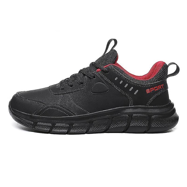 Nya trendiga herr sneakers lätta sneakers andningsbara löparskor mode sportskor 3ds825 BlackRed 47