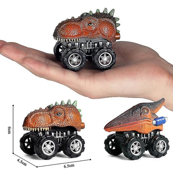 Jurassic Dinosaur Mini Pull Back Car Simulation Animals Model T-rex Predator Carnotaurus Cute Vehicle Truck Kid Toy Gift with box