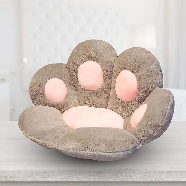 Katt tass kudde söt sittdyna katt tass form lat soffa björn tass kontorsstol kudde mysig varm plysch soffa dekoration kudde 60x70cm Pink