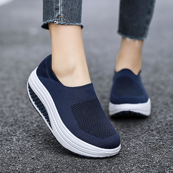 Atletiska damsneakers, halkfria skor med mjuk sula, present till flickvän eller kvinnlig partner Gray 36