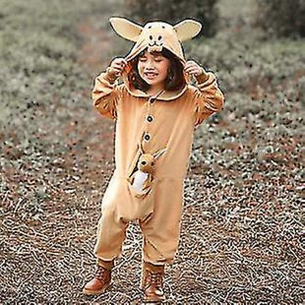 Halloween Lasten Juhla Vanhempi-lapsi Esiintymisasu Poika ja Tyttö Sama Söpö Kenguru Eläin Onesie 140cm