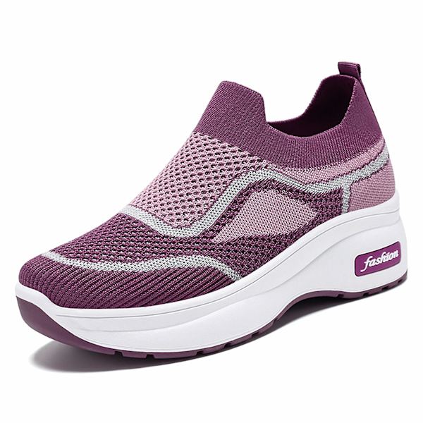 Dam Flat Bottom Mesh Skor Halkfria Mjukbottnade Skor Gåva Till Flickvän Kvinnlig Älskare Purple 40