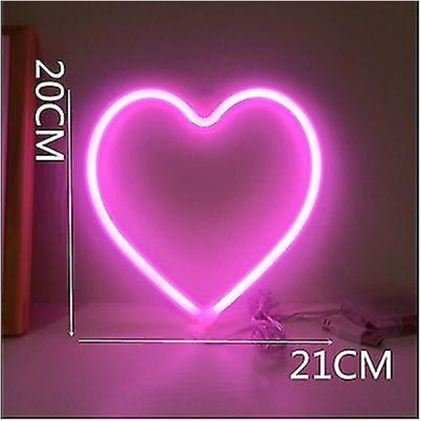 Led Neon Ljus Väggkonst Skylt Sovrumsdekor Regnbåge Hängande Nattlampa Hemfest Högtidsdekor Julklapp Heart 1