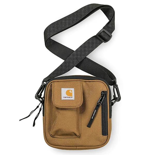 Fyrkantig Crossbody-väska för dam och herr, justerbar rem, liten axelväska för resor Khaki