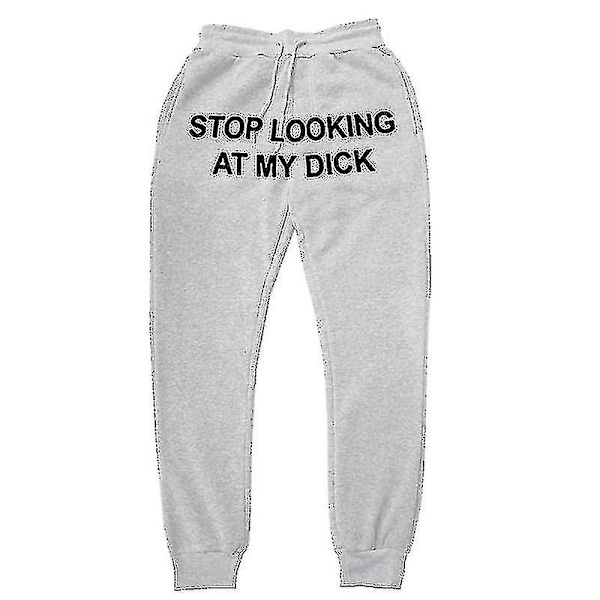 Letter Casual Casual Byxor För Män Och Kvinnor String Lös Hög Midja Sportbyxor 6gray M