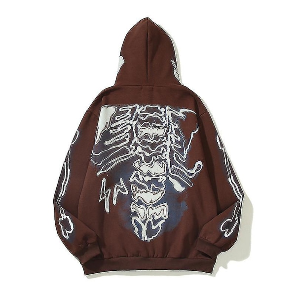 Miesten ja naisten luurankohuppari collegepaita takki Travis Scott XL