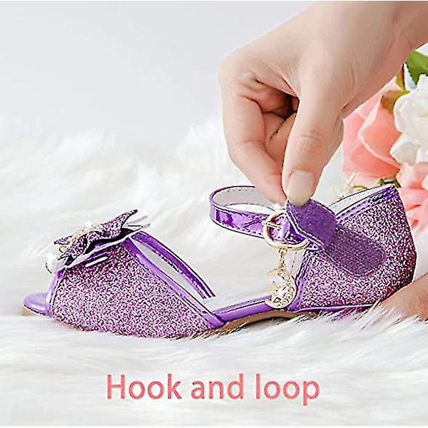 Småbørn Lille Stort Barn Piger Bryllupssandaler Purple 35
