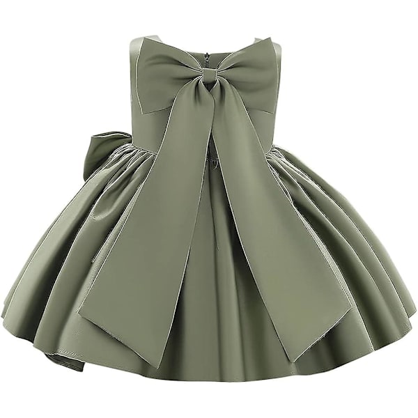Brudnäbbsklänning Flicka Bröllop Festklänning Barn Tävlingsklänning Brudtärneklänning Baby Silkeslen Satin Rosett Småbarn Flicka Prinsessa Födelsedagsfest Dop Klänning Formell 9 10 Years