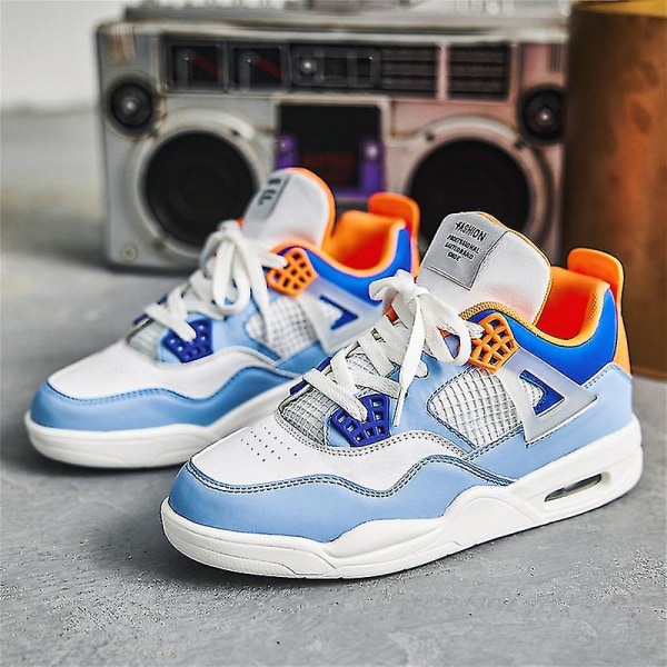 Herre Sneakers Pustende Løpesko Mote Dame Sportssko WhiteBlue 39