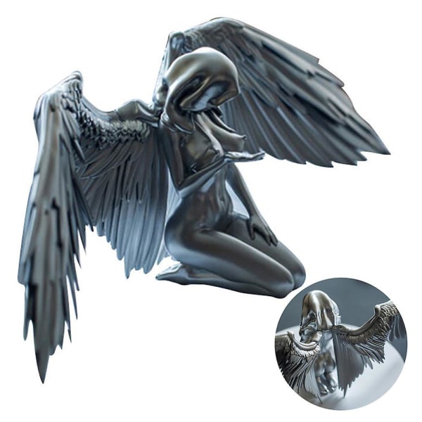 Angel Wing Girl Resin Figurine Människokroppen Art Ornament Heminredning