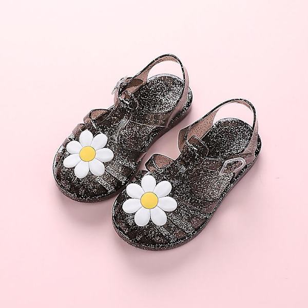 Nye sommerbørns Jelly Princess sandaler søde blomster børnesandaler piger småbørn baby åndbare hule sko L Size 30