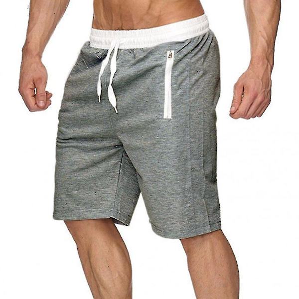 Miesten Uimashortsit Juoksuun Kuntosalille Uimalahkeet Rantashortsit Kesäksi Light Grey M