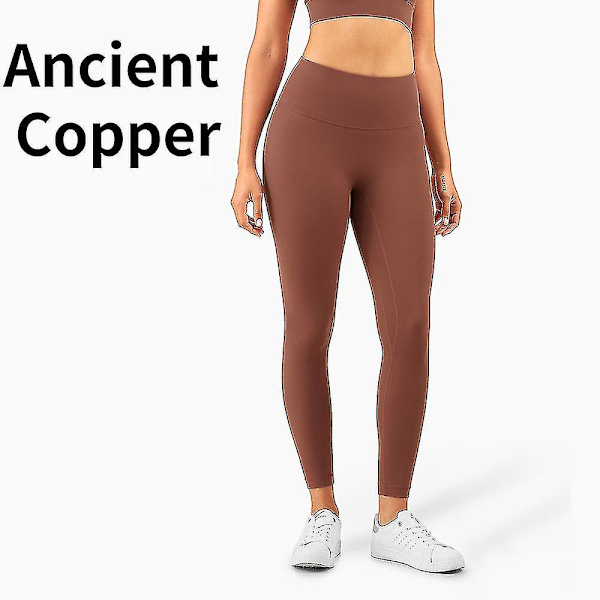 Korkeavyötäröiset Naked Feeling -leggingsit Push Up -urheiluvaatteet naisille Fitness Juoksu Jooga Housut Energy Saumattomat Leggingsit Kuntosalileggingsit tytöille Ancient Copper L