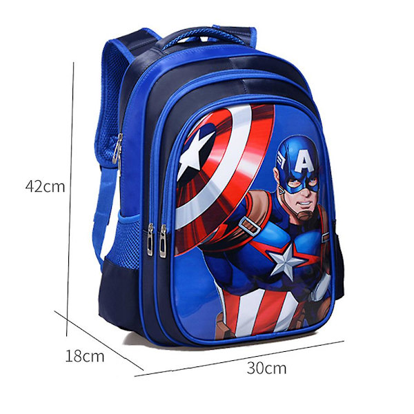 Avengers Superhjälte Barn Ryggsäck, Spiderman 3D-tryck Stor Kapacitet Skolväska, Iron Man Ryggsäck Spiderman