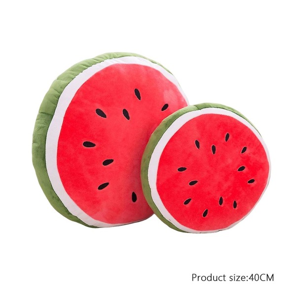 Söt vattenmelon kramande kudde bekväm och handkänsla present till julfödelsedag 40cm Semicircle