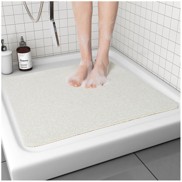 Husholdnings Badeværelse Skridsikker Måtte Bade Vandtæt PVC Gulvmåtte Til Badekar Toilet White