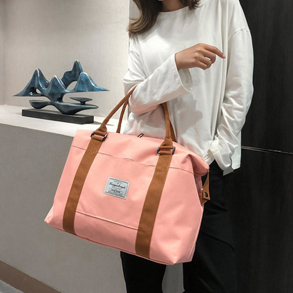Canvas skulderveske for kvinner, tørr- og våtseparasjon, tote bag for kontorarbeid og skolebruk Blue
