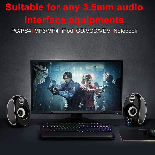 Datorhögtalare, PC Ed Högtalare USB Högtalare För Skrivbord