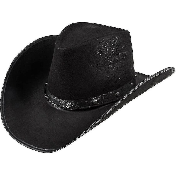 Vit Cowboyhatt för vuxna Black