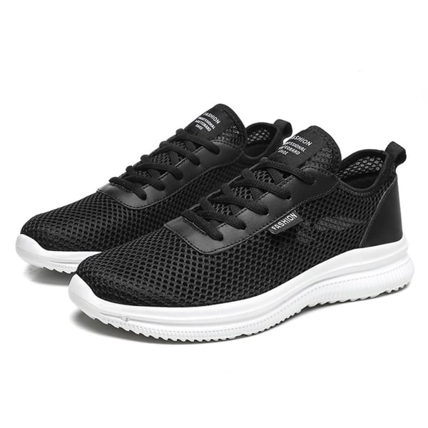 Herre Mesh Stoff Joggesko Lett Komfortable Løpesko For Fotturer Grey 39