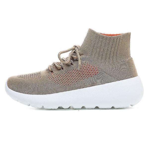 Herre Sneakers Løbe Tennissko Letvægts Åndbar Sport Atletisk 3c0810 Khaki 43