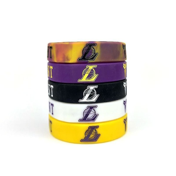 Silikonarmband Kobe Lakers nr 24 Armband Kollektion Sport Armband Nba Basketstjärna Souvenir 5 st