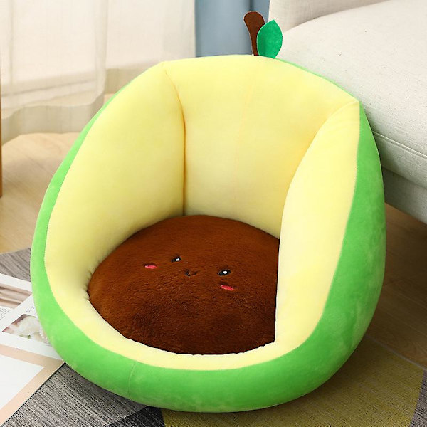 Söta tecknade stolsdynor Skumfylld skrivbordsstolskudde för stöd Ländryggsstöd 40x30CM Avocado