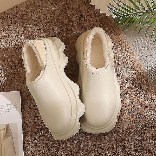 Dame Bomuldssko Mode Sandaler Udendørs Indendørs Skridsikre Sko Yj2024 Beige 40-41