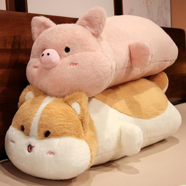45cm Kanin Lång Plysch Kudde Mjuk Taktil Plysch Gris Docka Lämplig För Barn Pig 45cm
