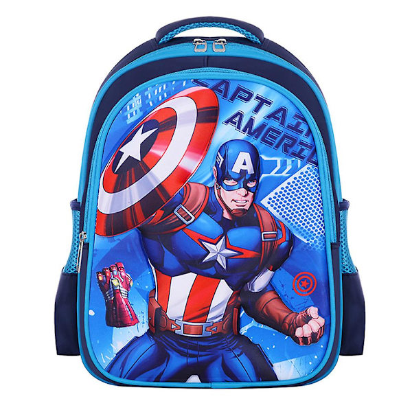 Barnryggsäckar Superhjälte Tecknat Tryck Student Ryggsäck Vattentät Skolväska Captain America