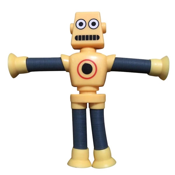 Teleskopisk Sugekop Robot Legetøj Børn Suge Legetøj Sensorisk Legetøj Teleskopisk Rør Sugekop Legetøj Yellow