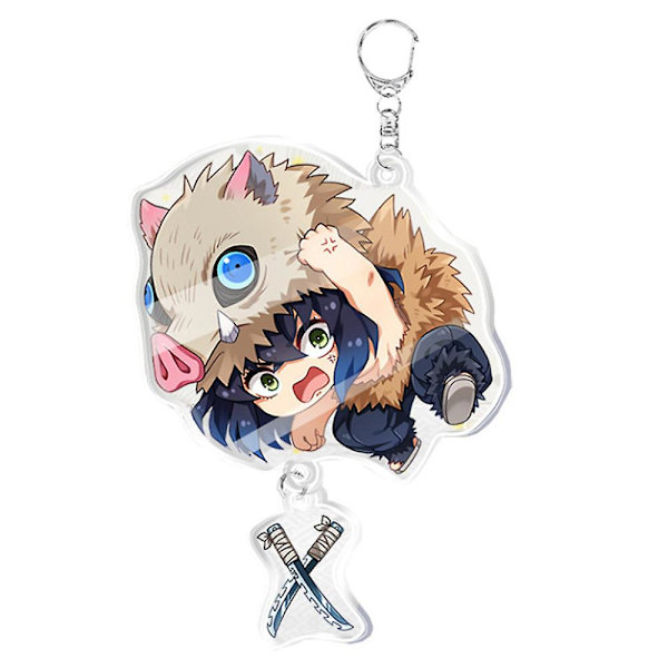 Demon Slayer Anime Avaimenperä Riippuva Koriste Tanjirou Nezuko Zenitsu Giyuu Inosuke Avaimenperä Koristelahja E