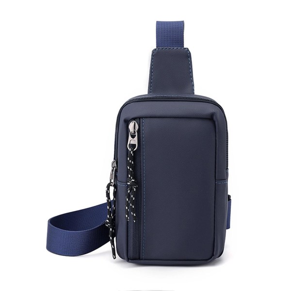 Sling Bag Bröstryggsäck med vattentät nylon Stor kapacitet för sportträning Resande vandring Dark Blue