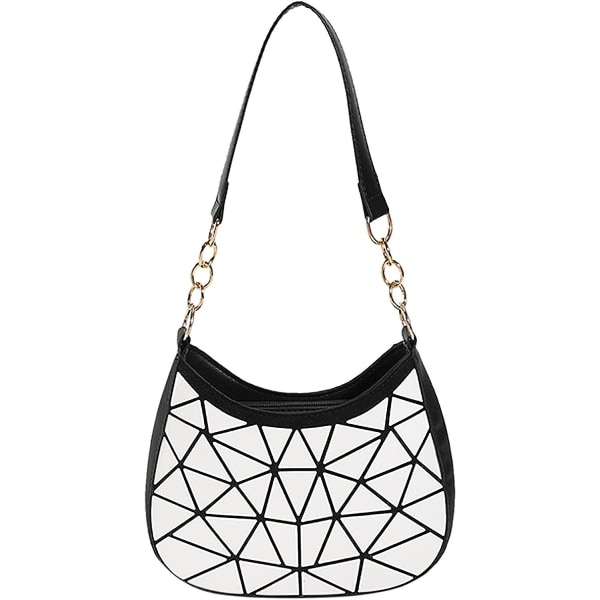 Crescent Väska Läder Crossbody Väskor För Kvinnor Dumpling Väska Med Justerbar Rem Dam Hobo Väskor Axelväskor För Shopping Resor Arbete Daglig Användning B White