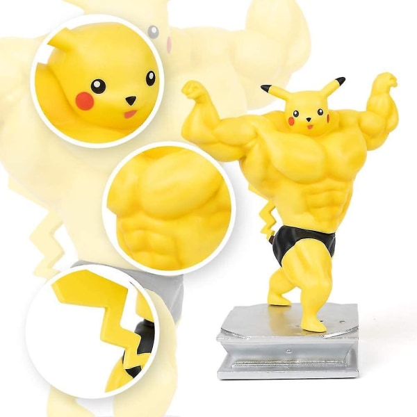 Anime Gk Pikachu Bulbasaur Statyett Figur Samlarobjekt Kroppsbyggnadsserie Pikachu