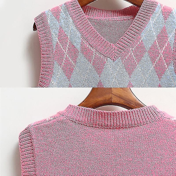 Strikket Vest, Afslappet Pullover Elastisk Sweater Green XL