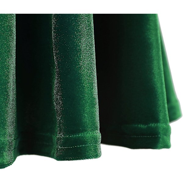 Dam Basic Mångsidig Stretchig Utsvängd Casual Mini Skaterkjol Green M