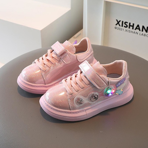 Mesh Sko Skridsikre Bløde Såler Småbørnssko Børnesko Pigesko Casual Sko Tegneserie Pige Mønster 2309pink 22