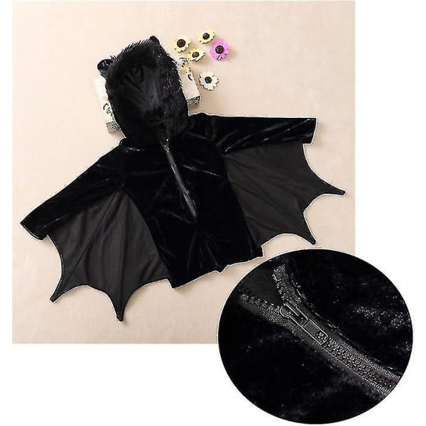 Barnekostyme Jente Flaggermus Jumpsuit Cosplay Halloween Kostyme 120(120-130CM)