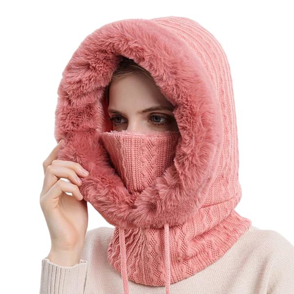 Vinter Utendørs Ridehodeplagg Kuldebestandig Skilue Varmt Skjerf Maske Ett-delt Kuldebestandig Hodeplagg Skin Red