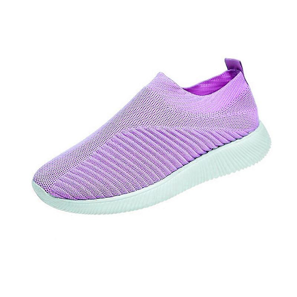 Naisten Slip On Hengittävät Tennarit Urheilukengät Purple 41