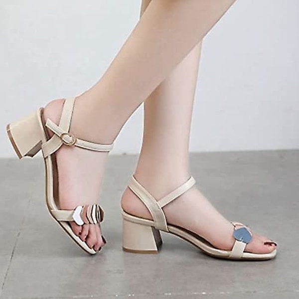 Naisten sandaalit - avokärkiset kevyet sandaalit Beige 34