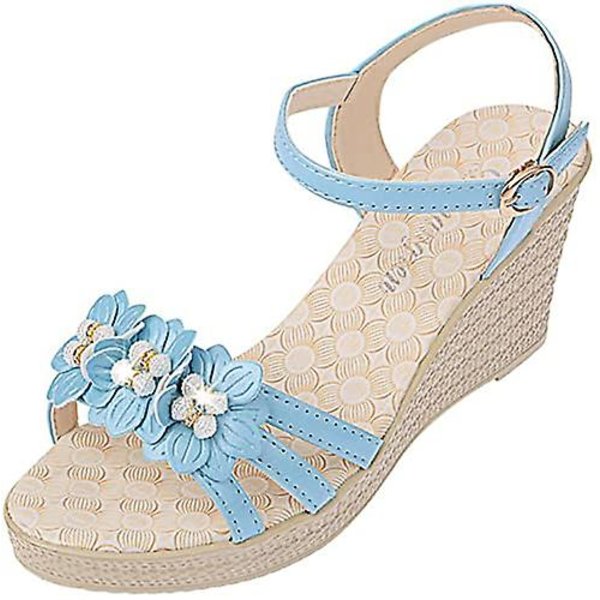 Dam Sandaler-all-match Plattform Lätta Sandaler Blue 38