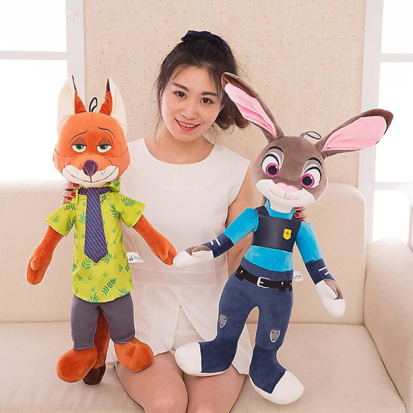 Zootopia Plyschdjur Judy Docka Nick Docka Barnpresent rabbit 50CM