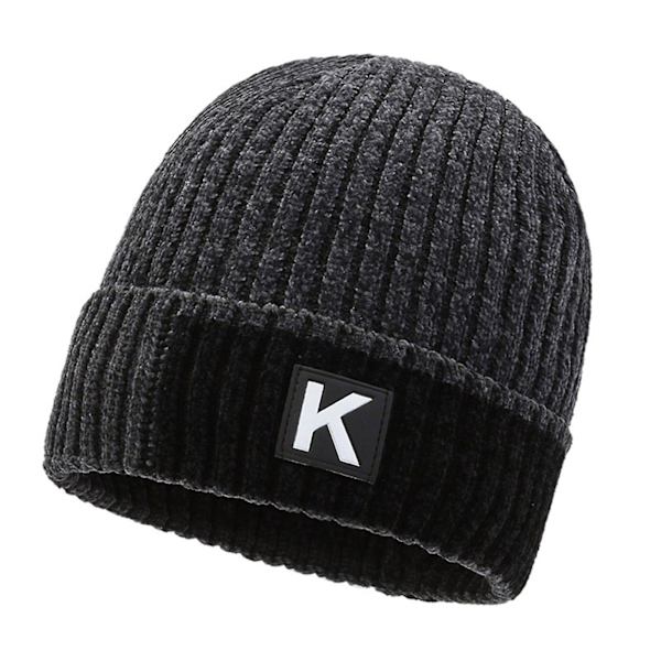 Klassisk Varm Vinterstrikhue til Alle Køn, Charmerende Design, Vinterhatte til Mænd til Udendørs Sportsaktiviteter Gray